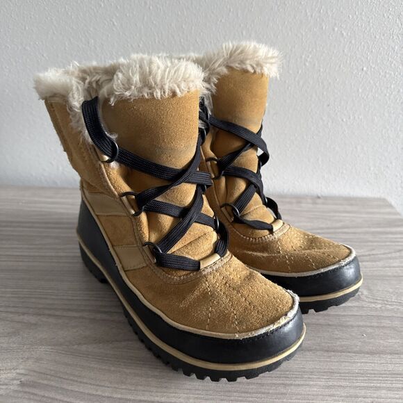 Sorel Tivoli II NL2089-373 Tan Suede Waterproof Winter Boots  Womens Size 8 - Picture 2 of 12